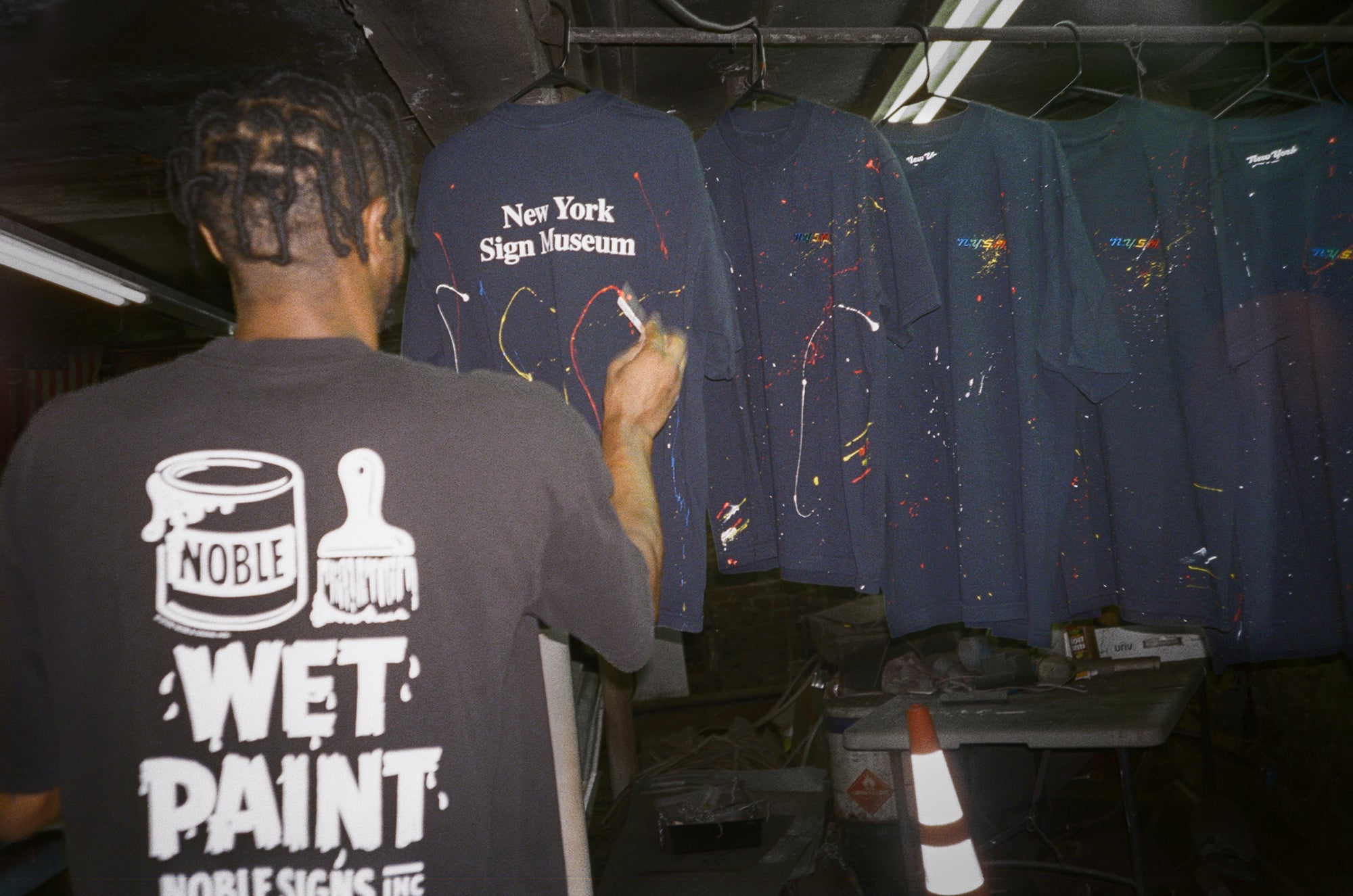 NYSM Splatter Tee - Navy