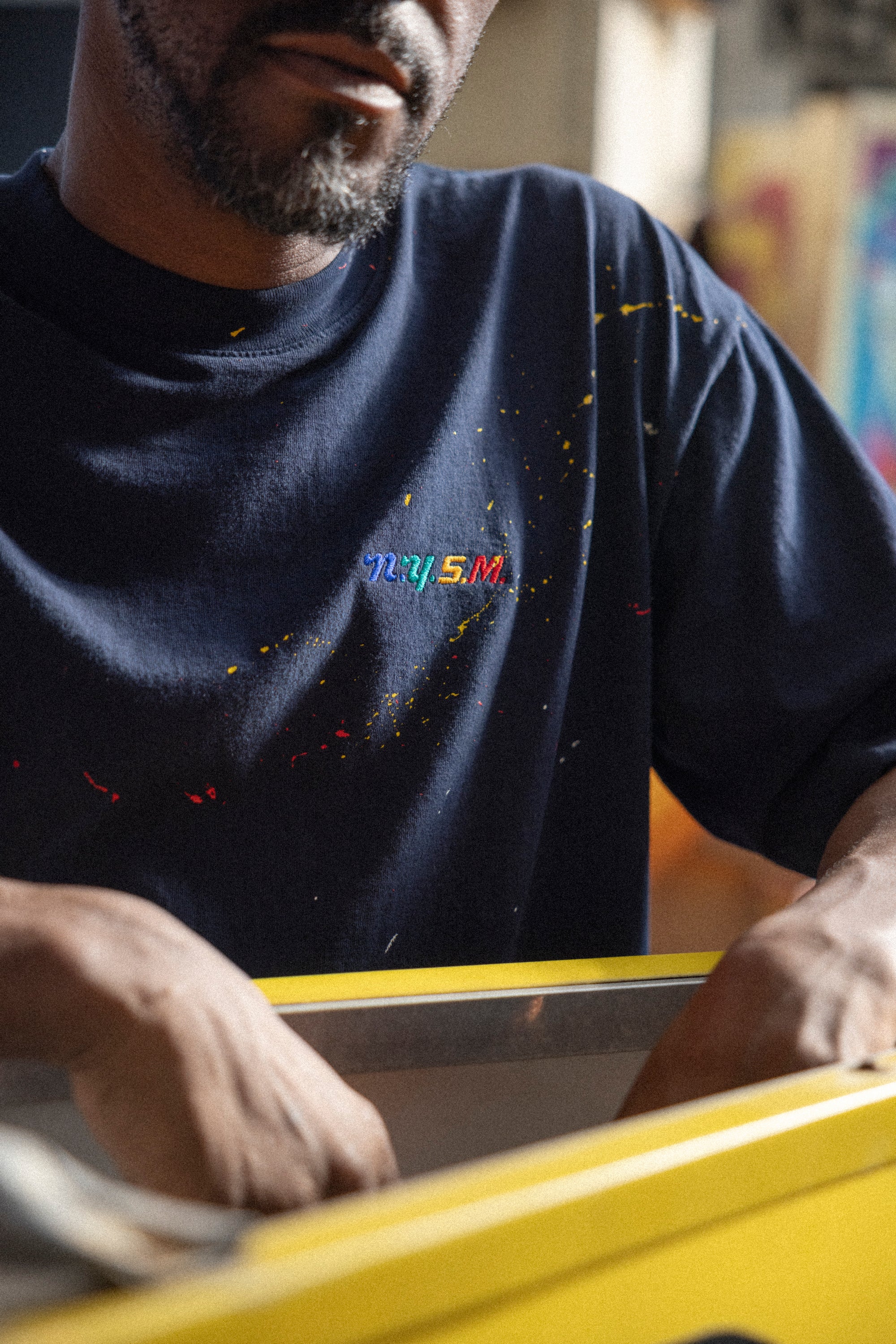 NYSM Splatter Tee - Navy