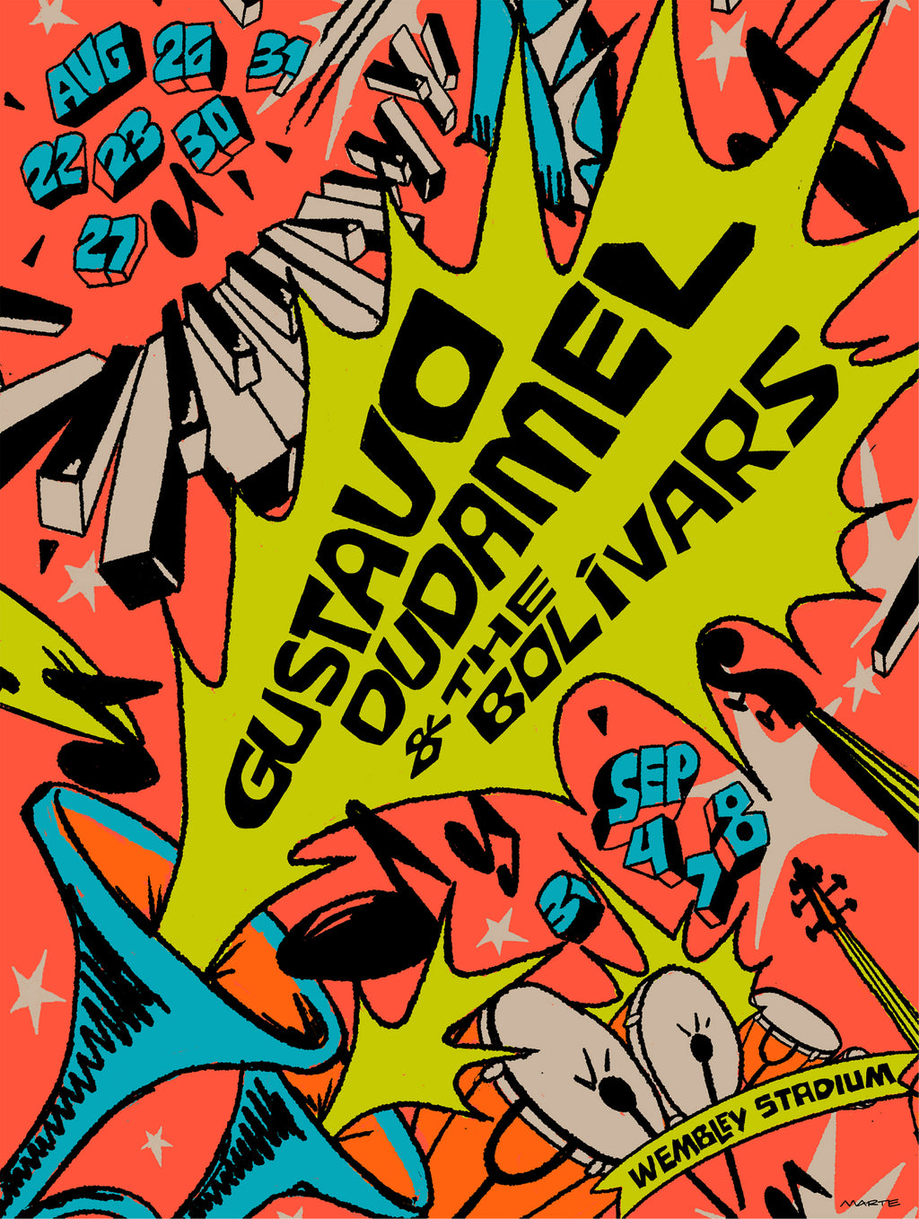 Lettering for Posters with Marte