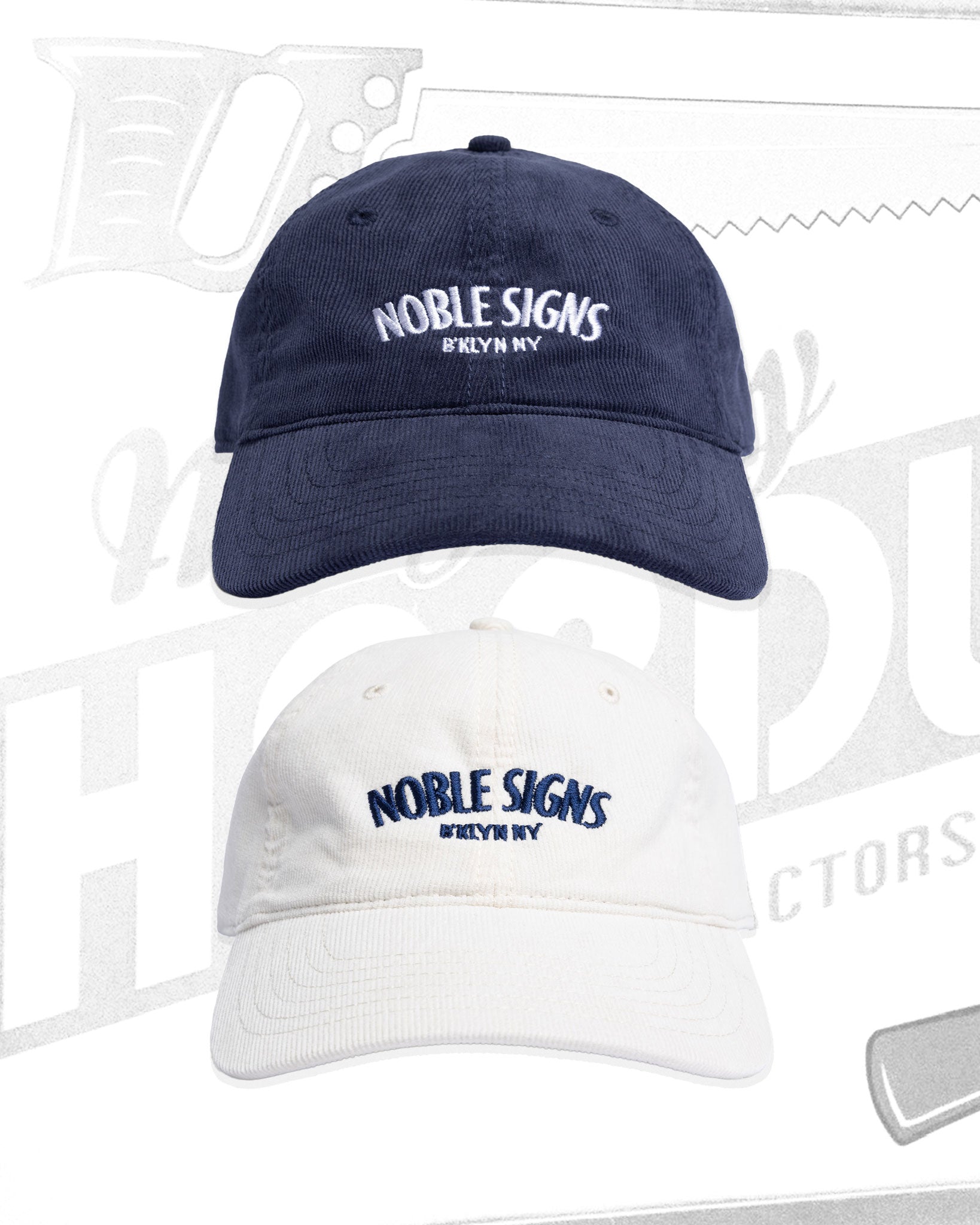Noble Signs Corduroy Dad Hat - Navy