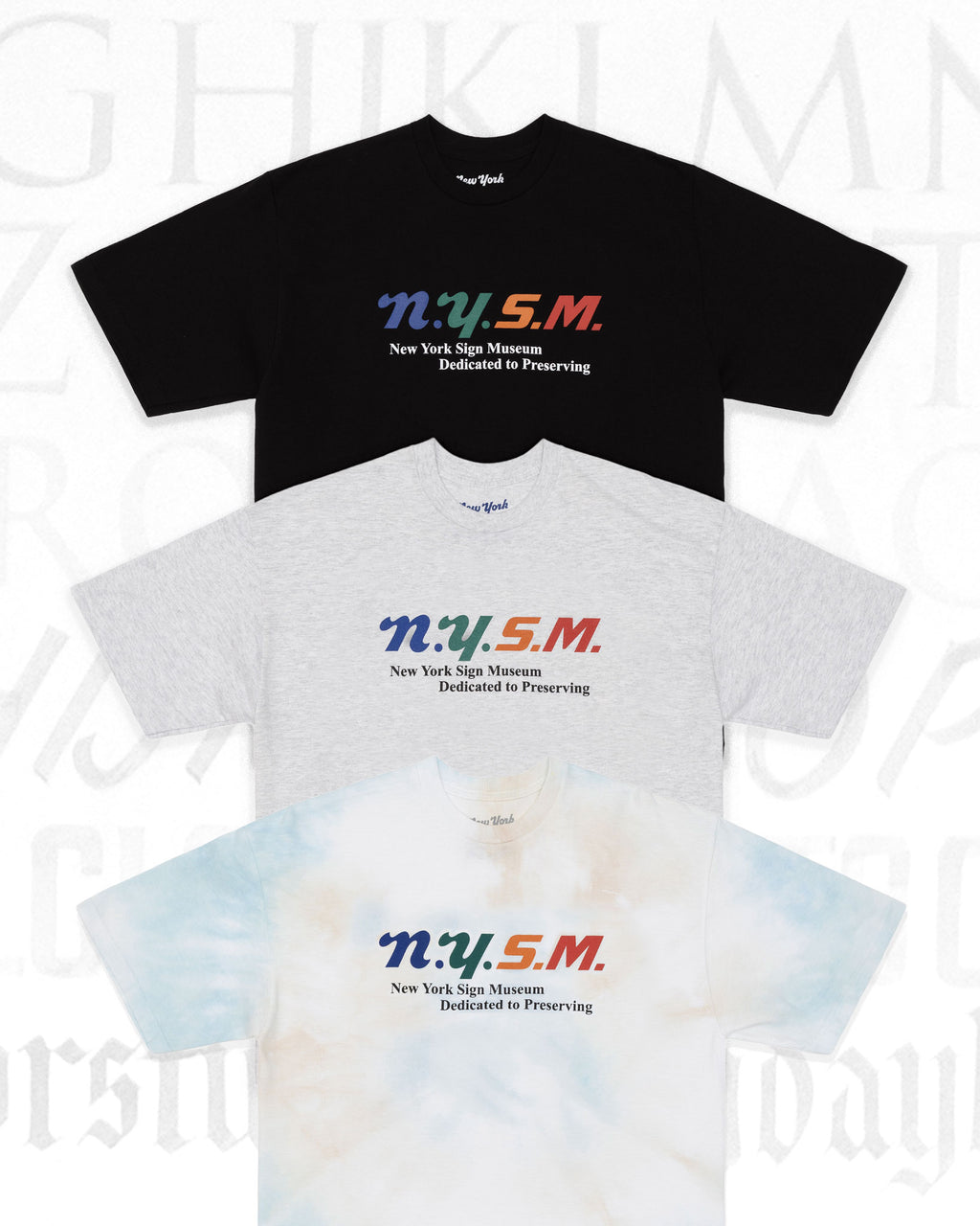 NYSM Logo Tee - Ash Grey