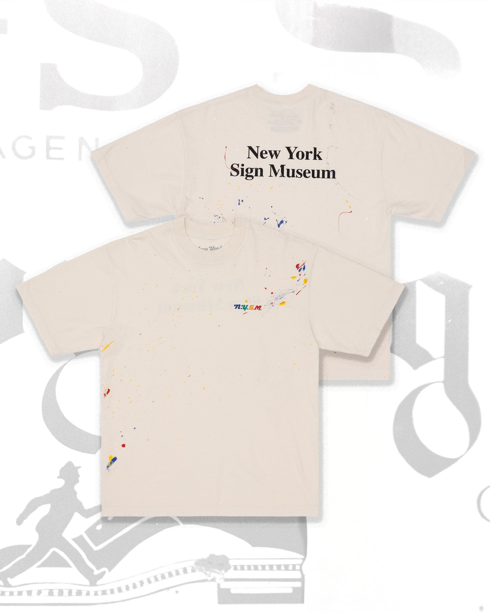 NYSM Splatter Tee - Beige