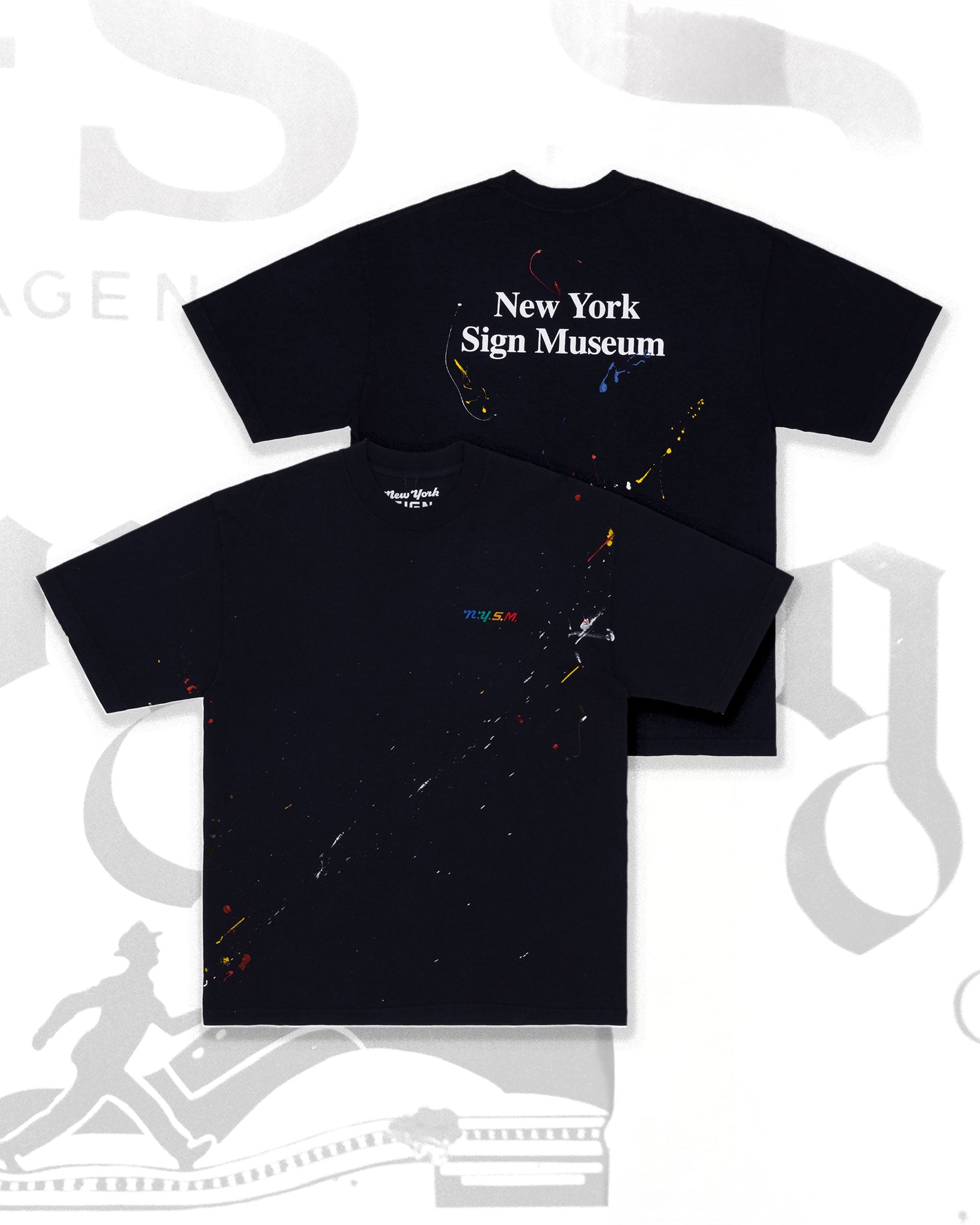 NYSM Splatter Tee - Navy
