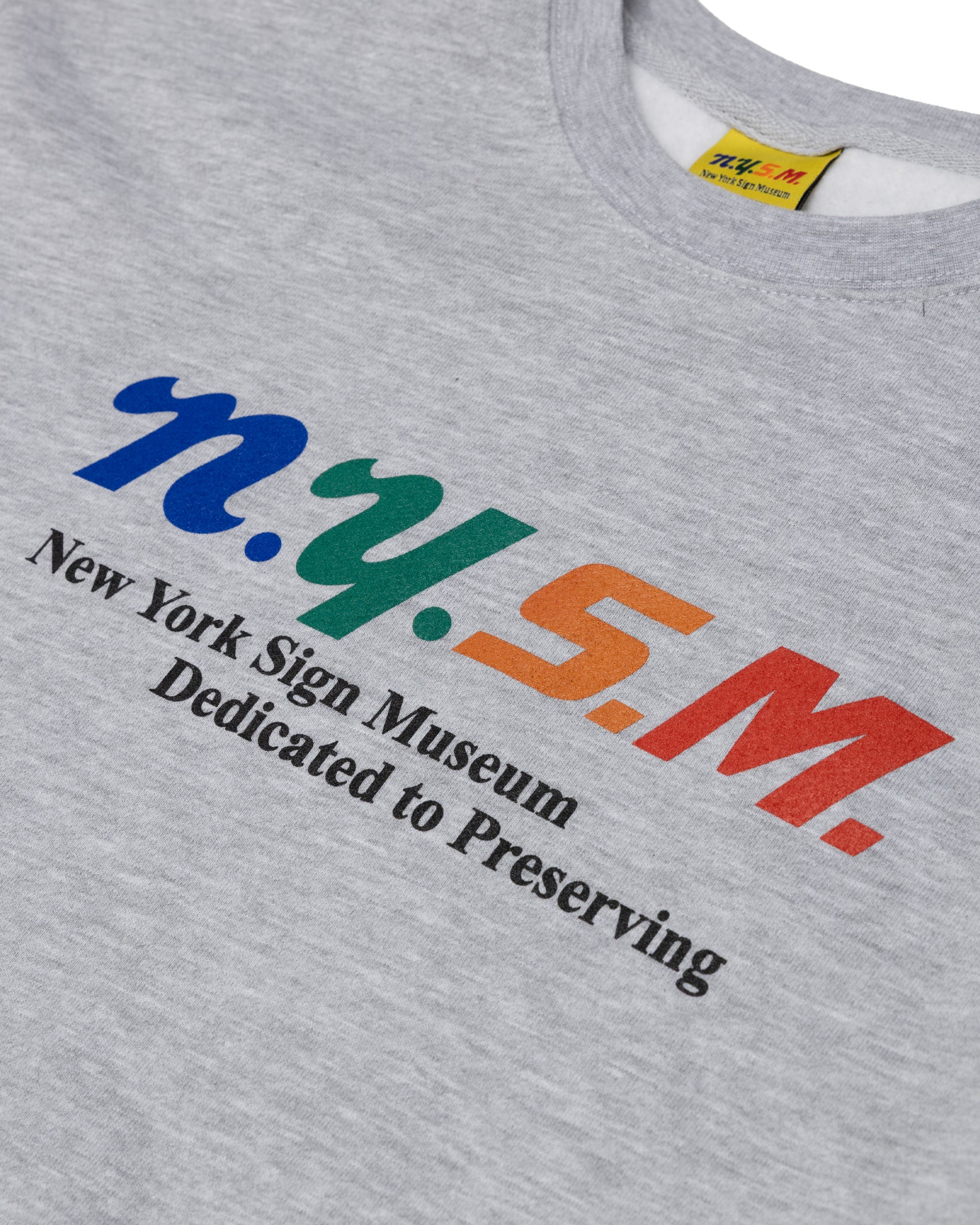 NYSM Logo Crewneck Sweatshirt - Gray Heather