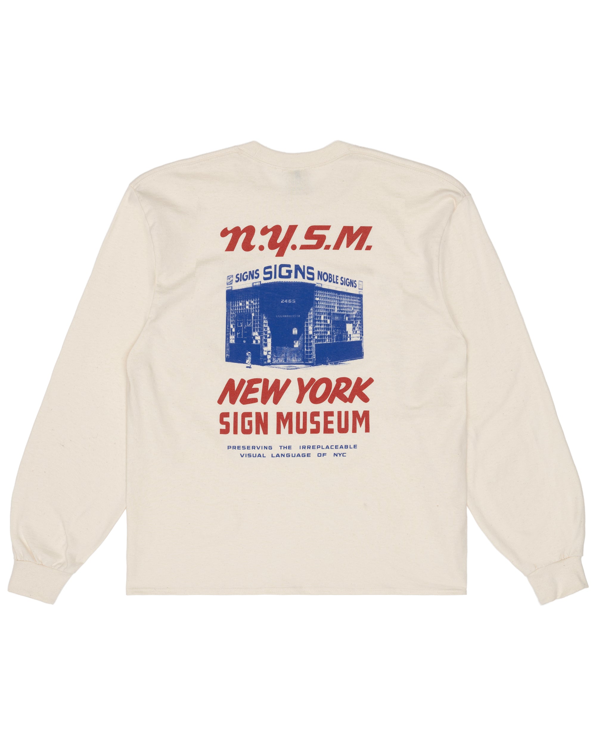 NYSM Building Long Sleeve Tee - Natural
