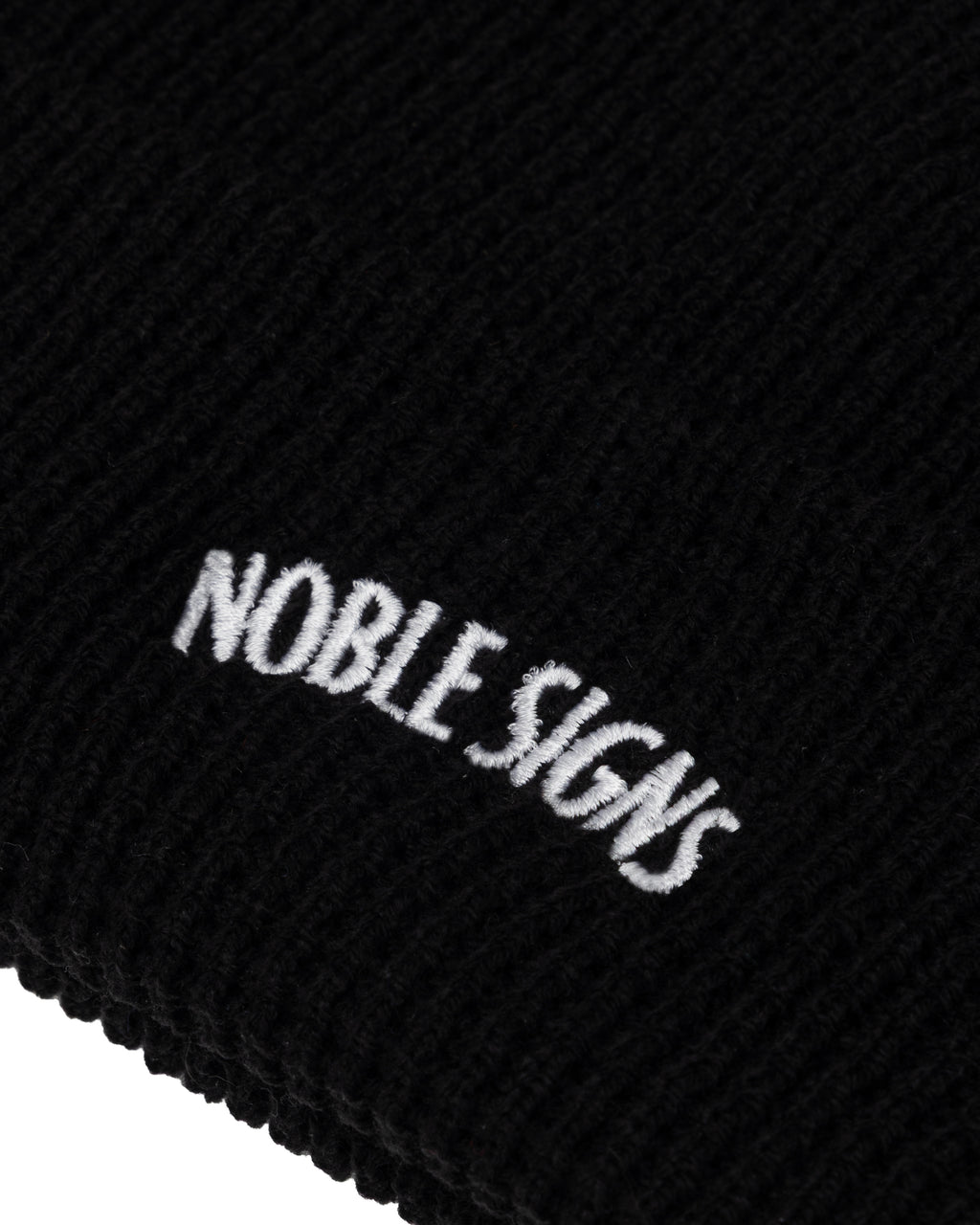 Noble Signs Waffle Knit Beanie - Black