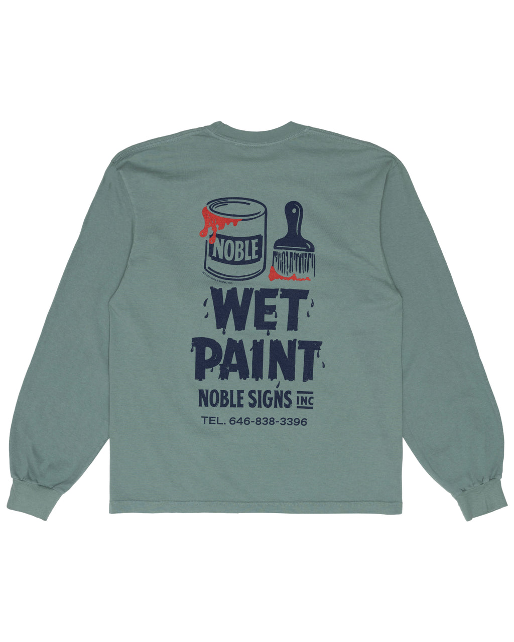 Wet Paint Long Sleeve Tee - Atlantic Green