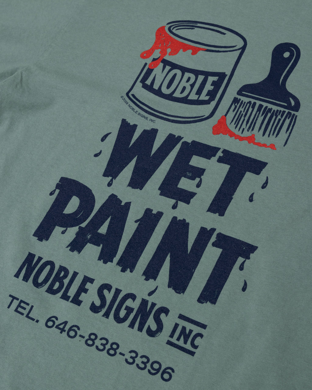 Wet Paint Long Sleeve Tee - Atlantic Green