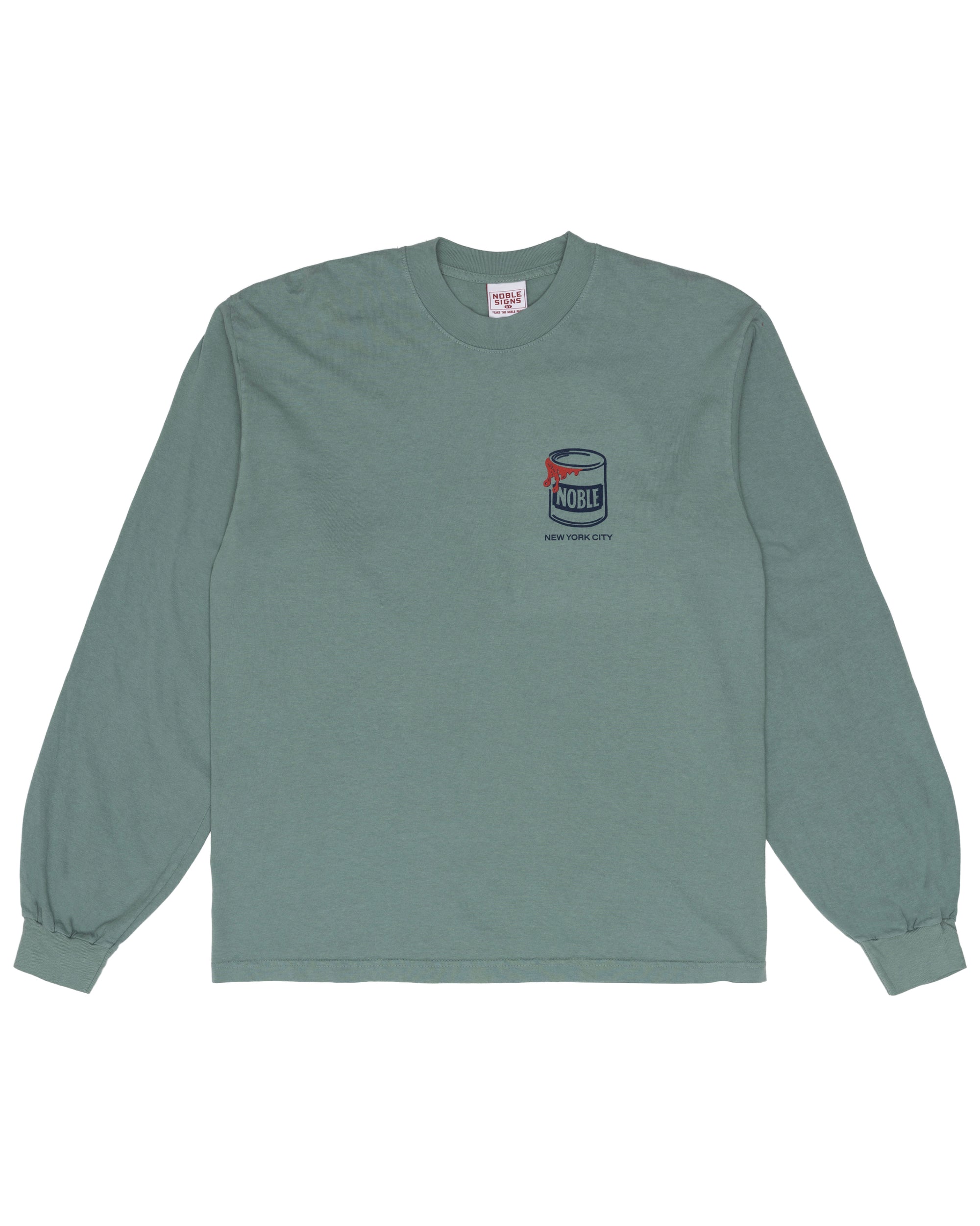 Wet Paint Long Sleeve Tee - Atlantic Green