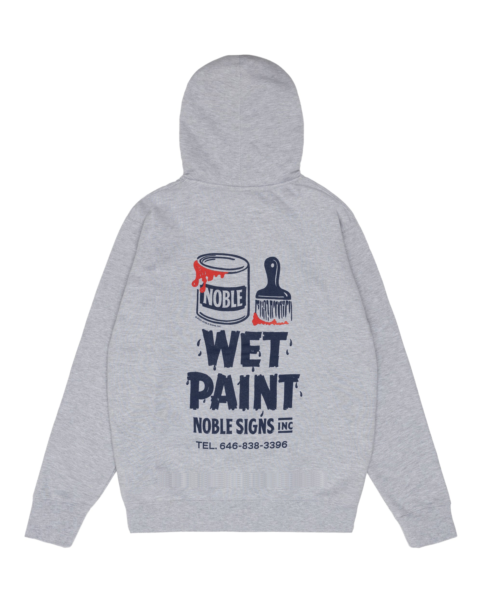 Wet Paint Zip-Up Hooded Sweatshirt - Gray Heather