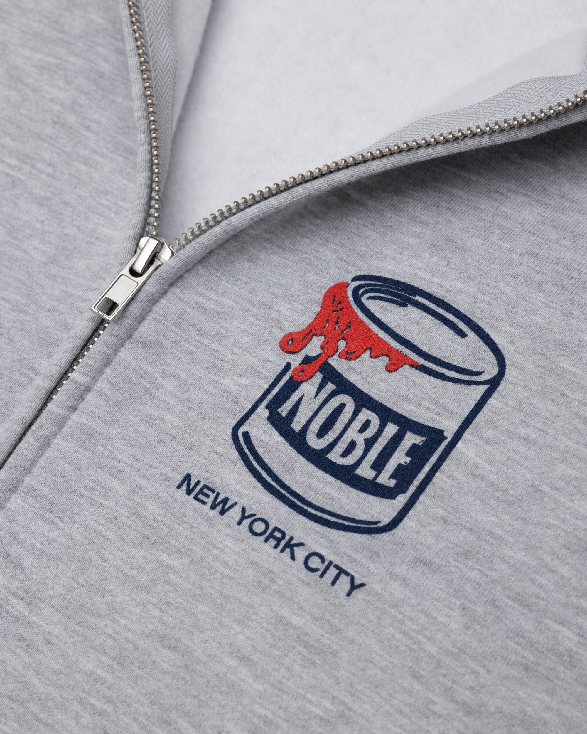 Wet Paint Zip-Up Hooded Sweatshirt - Gray Heather