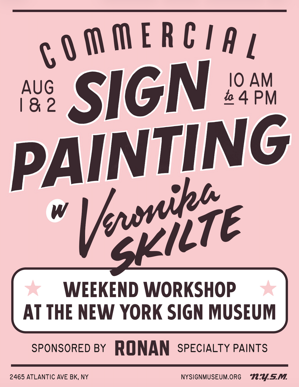 Intro to Commercial Sign Painting with Veronika Skilte